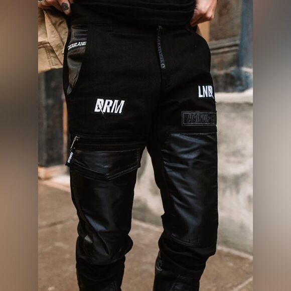 New Dreamland Snow Tech Utility Jeans Size Men’s 36W 34L Black Streetwear - Picture 5 of 8